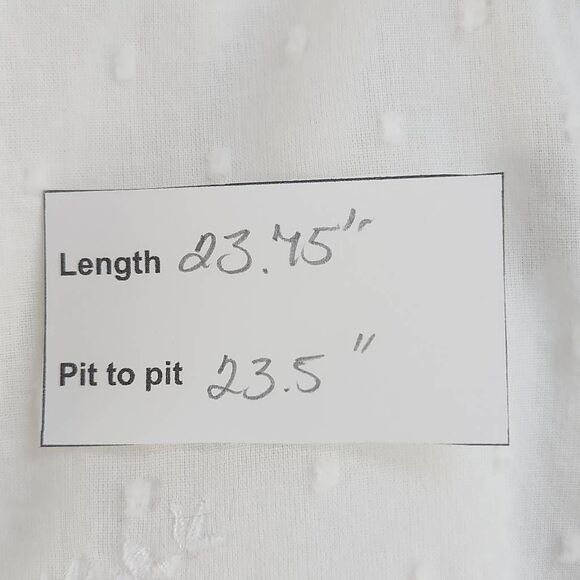 Gap White Cotton Blouse with Swiss Dot and Floral Pattern Size Small - Picture 9 of 9